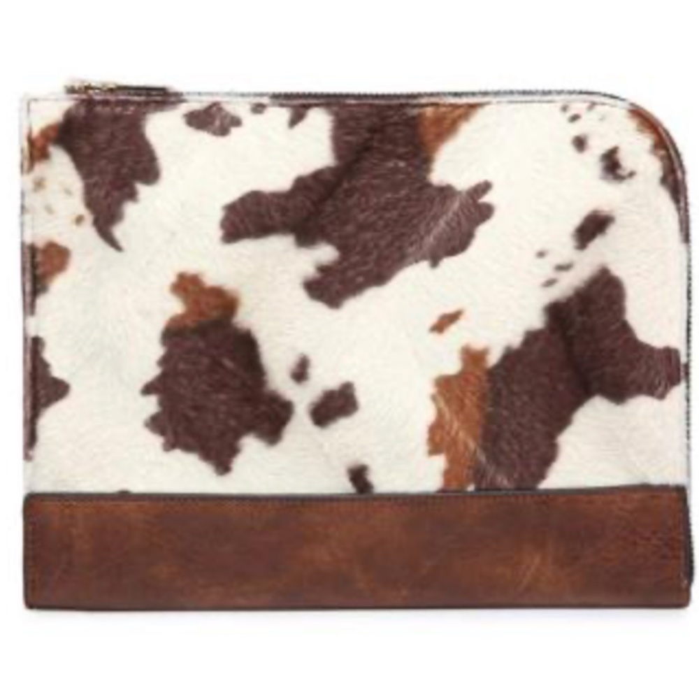 NWT ~ 11" Tablet Sleeve - Furry Brown Cow - Brand New